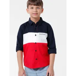 Kate & Oscar Kids Multicolor Cotton Color Block Full Sleeves Shirt-picture-26