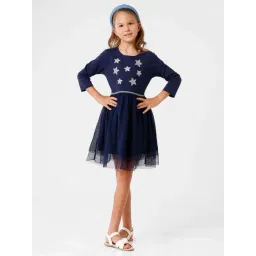 Kate & Oscar Kids Navy Embellished Dress-picture-30