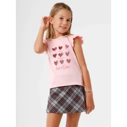 Kate & Oscar Kids Pink Cotton Embellished T-Shirt-picture-22