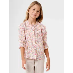 Kate & Oscar Kids Pink Cotton Floral Print Top-picture-25