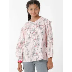 Kate & Oscar Kids Pink Floral Print Full Sleeves Top-picture-36