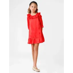 Kate & Oscar Kids Red Regular Fit Dress-picture-31