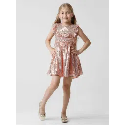 Kate & Oscar Kids Rose Gold Embellished Dress-picture-40