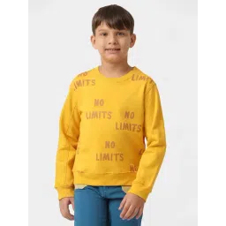 Kate & Oscar Unisex Mustard Cotton Printed Full Sleeves Sweatshirts-picture-27