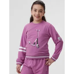 Kate & Oscar Unisex Purple Printed Sweatshirt-picture-22