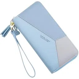 kate linn india Ladies Imported PU Wallet | Beautiful Elegant Women’s Clutch with Multiple Card Slots | Stylish, Durable, & Compact Everyday Accessory (Sky Blue)-picture-52