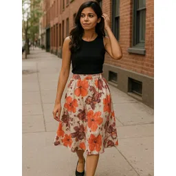 KATECLO Printed Mid Rise Midi Skirts-picture-11