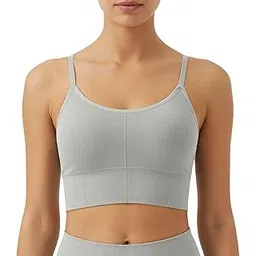 kaththai Women Cotton Padded Wire-Free Sports Bra with Adjustable Straps Soft Padded Push-Up Bra for Yoga, Fitness (Free Size Bra Fit Up to 28,30,32,34)-picture-18