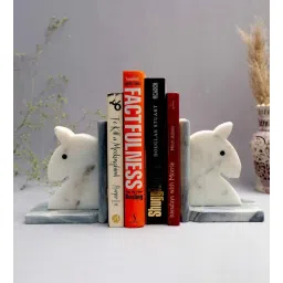 katkaria creations White Horse Marble Bookends-picture-33