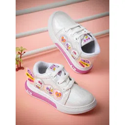 KATS Girls Hello Kitty Colourblocked Round Toe Antibacterial LED Sneakers Shoes-picture-30