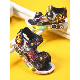KATS Kids Printed LED Light Up Velcro Sandals-picture-23
