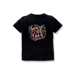 KAVEE Boys Bio Finish Typography Printed Round Neck Pure Cotton T-shirt-picture-44