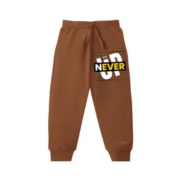 KAVEE Boys Never Give Up Printed Pure Cotton Joggers-picture-40