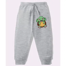 KAVEE Pure Cotton Knit Animal Printed Biowashed Lounge Pants - Grey-picture-10