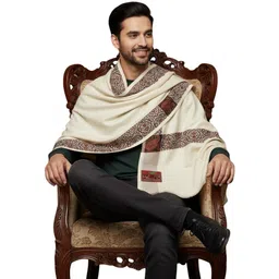KAVIM Wool Self Design Men Shawl-picture-42