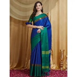 KAVINDI Silk Cotton Banarasi Saree-picture-13