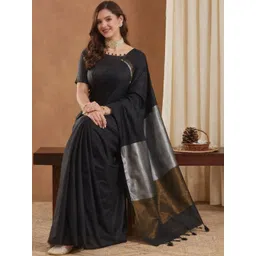 KAVINDI Woven Design Pure Cotton Handloom Saree-picture-41