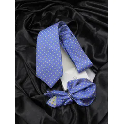 kavove KOVOVE Blue Polka Dots Tie & Pocket Square Gift Set-picture-33