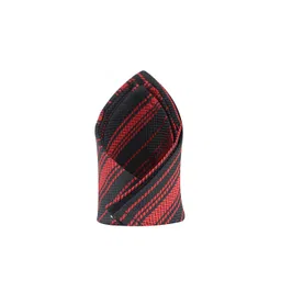 kavove KOVOVE Men Black & Red Striped Pocket Square-picture-14