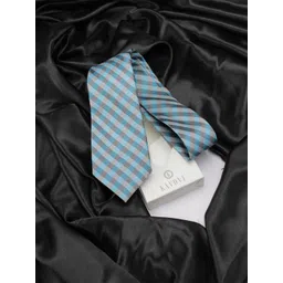 kavove KOVOVE Men Blue & Black Checked Broad Tie-picture-41