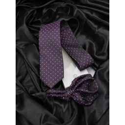 kavove KOVOVE Men Blue Polka Dot Printed Tie & Pocket Square-picture-37