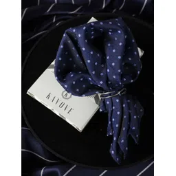 kavove KOVOVE Men Blue Polka Dot Woven-Design Pocket Square-picture-39