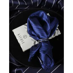 kavove KOVOVE Men Blue Textured Pocket Square-picture-36