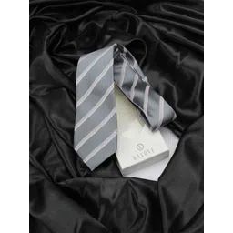 kavove KOVOVE Men Grey & Pink Striped Broad Tie-picture-25