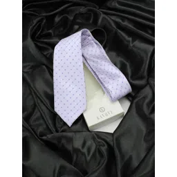 kavove KOVOVE Men Purple Woven Design Broad Tie-picture-30