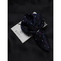 kavove KOVOVE Navy Blue Rainbow Polka Dot Pocket Square-picture-36