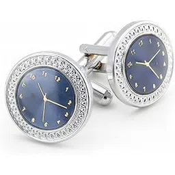 kavove The Paint Stroke Blue Cufflinks For Men-picture-10