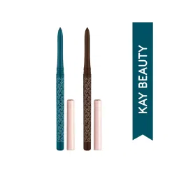 Kay Beauty Dreamy Matte Eye Look With 24hr Coloured Matte Kajals - Teal & Brown-picture-11