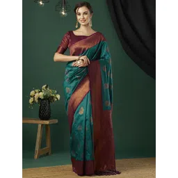 KAYOMMI Woven Design Zari  Banarasi Saree-picture-31