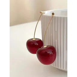 kazare Rhodium Plated Artificial Stones Studded Contemporary Drop Earrings-picture-21