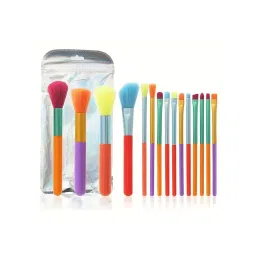 Kazarmaa Colourful Premium Makeup Brush - Set Of 15-picture-11
