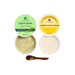 KAZARMAA Set of 2 Lemon Grass Foot Scrub & Cream For Repairing Cracked Heal-picture-40