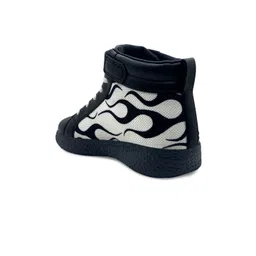 KazarMax Kids Textured Patterned Leather Mid-Top Sneakers image 3