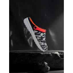 KazarMax Men Black & Grey Camouflage Print Clogs-picture-35