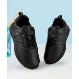 KazarMax Solid School Shoes - Black-image-9