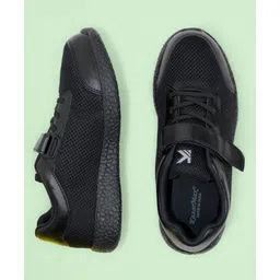 KazarMax Solid Velcro Closure School Shoes - Black-picture-15