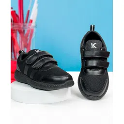 KazarMax Solid Velcro Closure School Shoes - Black-picture-23