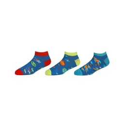 KazarMax Space Printed Cotton Socks Pack Of 3 - Multicolor-picture-15