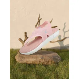 KazarMax Textured Open Toe Mesh T-Straps Flats-picture-11