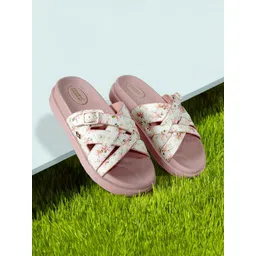 KazarMax Premium Women Floral Printed Open Toe Flats with Buckles-picture-22