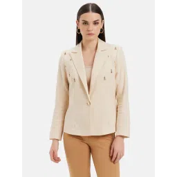 Kazo Beige Embellished Blazer-picture-37