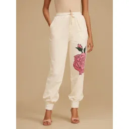 Kazo Beige Printed Jogger image 5