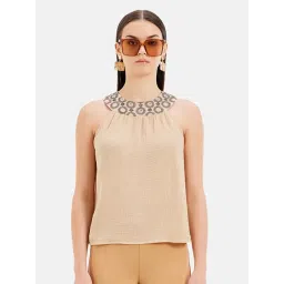 Kazo Beige Regular Fit Top-image-38