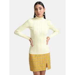 Kazo Beige Textured Pullover-image-30