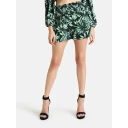 Kazo Black & Green Tropical Shorts-picture-36