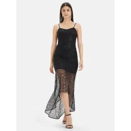 Kazo Black Embellished High-low Dress-picture-32
